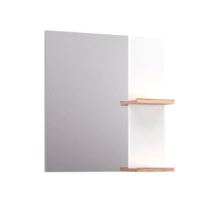 Lustro łazienkowe L-WOOD 59 cm biały połysk 803244