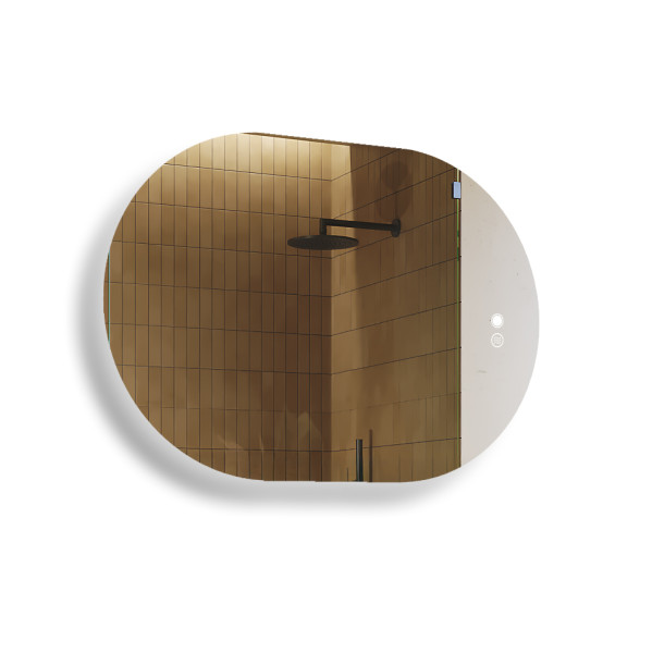 Lustro łazienkowe LED 100x70cm - owalne - LED Dual, włącznik, mata grzewcza 741966