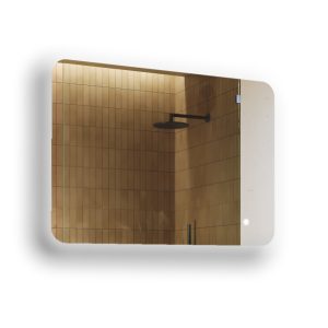Lustro łazienkowe LED 100x70cm – zaokrąglone – LED Dual, włącznik 741963