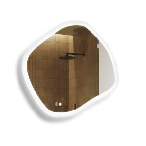Lustro łazienkowe LED 104x94cm – owalne – LED Dual, włącznik, mata grzewcza 741959