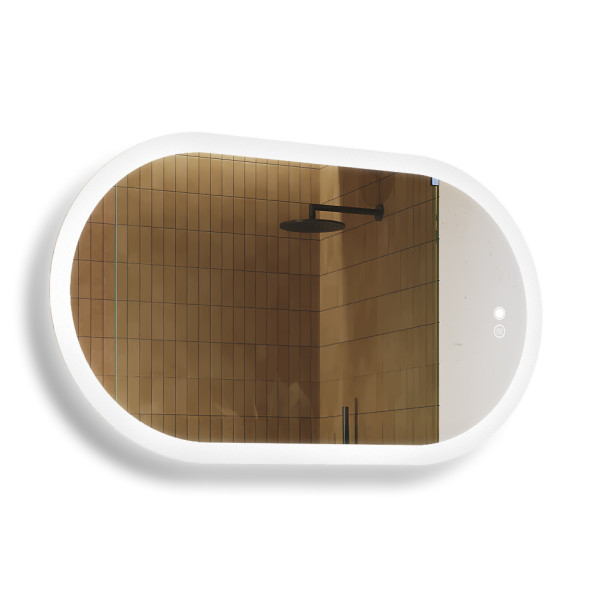 Lustro łazienkowe LED 120x70cm - owalne - LED Dual, włącznik, mata grzewcza 741938