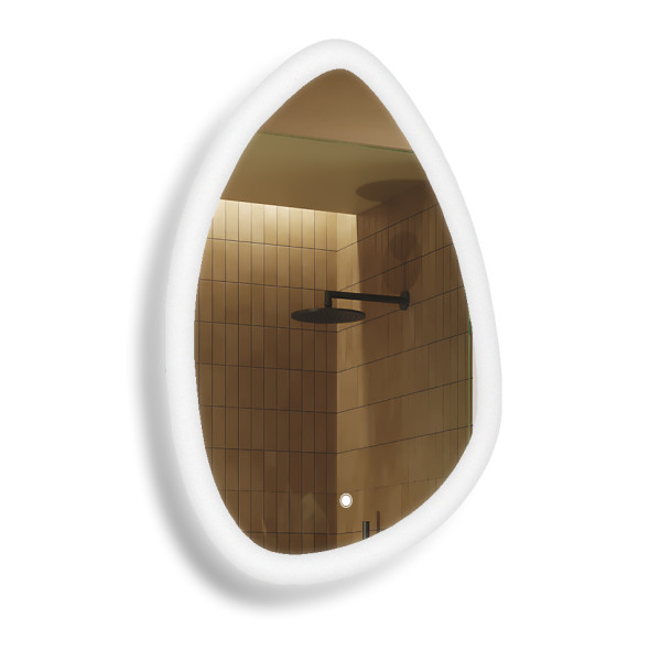 Lustro łazienkowe LED 64x94cm - nieregularne - LED Dual, włącznik 741954