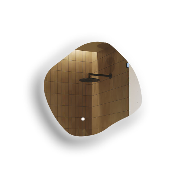 Lustro łazienkowe LED 74x64cm - owalne - LED Dual, włącznik 741936