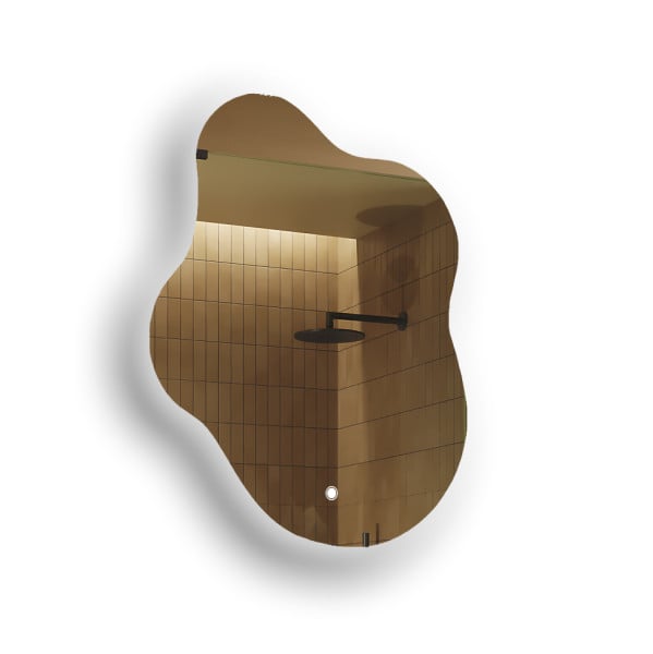 Lustro łazienkowe LED 74x94cm - nieregularne - LED Dual, włącznik 741979