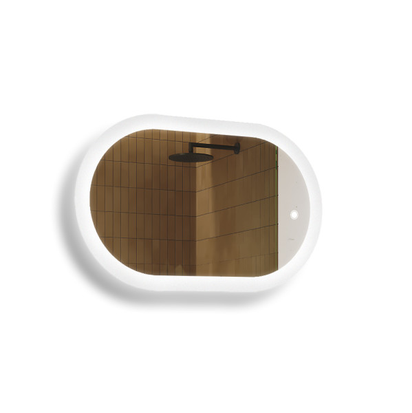 Lustro łazienkowe LED 80x50cm - owalne - LED Dual, włącznik 741980