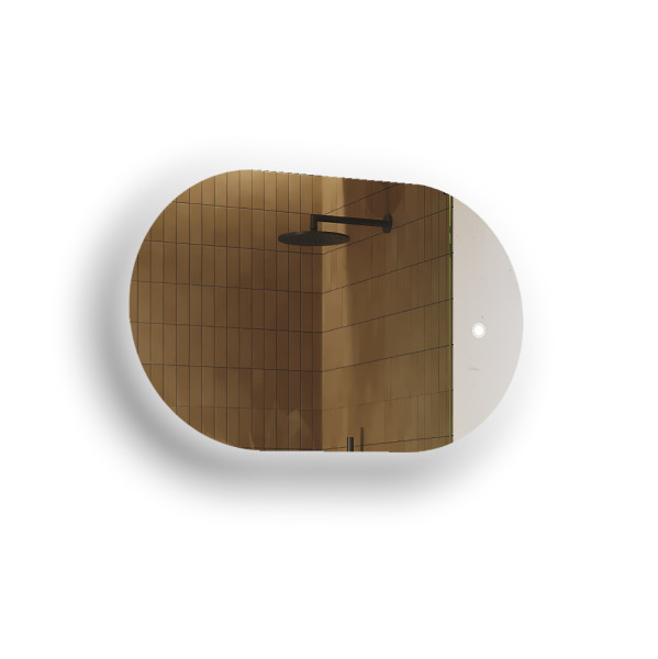 Lustro łazienkowe LED 80x50cm - owalne - LED Dual, włącznik 741972