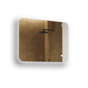 Lustro łazienkowe LED 80x60cm – zaokrąglone – LED Dual, włącznik 741924 Lustro łazienkowe LED 80x60cm – zaokrąglone – LED Dual, włącznik 741924