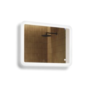 Lustro łazienkowe LED 80x60cm – zaokrąglone – LED Dual, włącznik 738514 Lustro łazienkowe LED 80x60cm – zaokrąglone – LED Dual, włącznik 738514