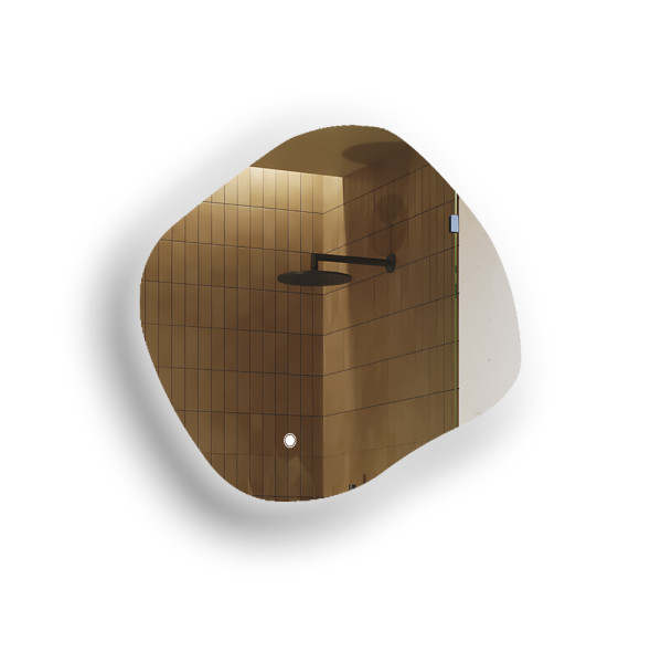 Lustro łazienkowe LED 84x74cm - romb - LED Dual, włącznik 741953