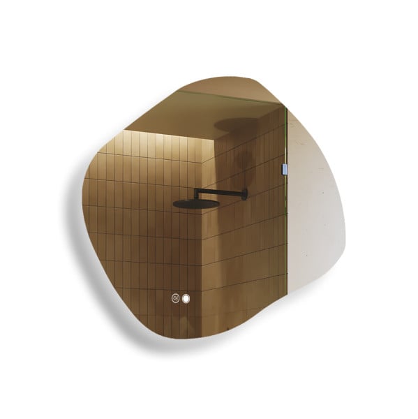 Lustro łazienkowe LED 94x84cm - owalne - LED Dual, włącznik, mata grzewcza 741957