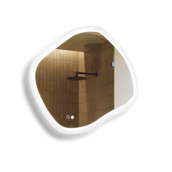 Lustro łazienkowe LED 94x84cm - owalne - LED Dual, włącznik, mata grzewcza 741942