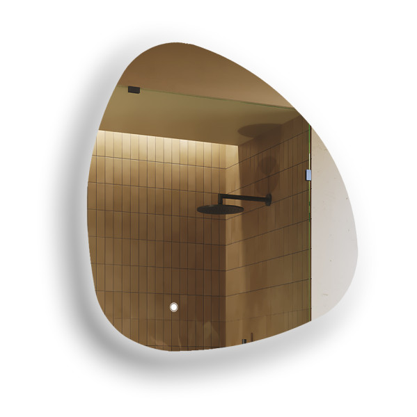 Lustro łazienkowe LED 94x94cm - nieregularne - LED Dual, włącznik 741958