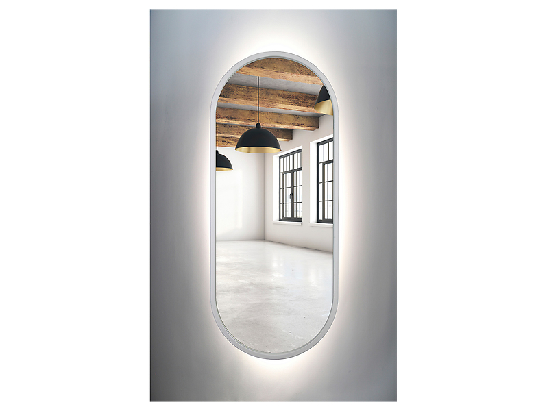 Lustro łazienkowe ścienne LED 45x145 cm bez włącznika białe 55015
