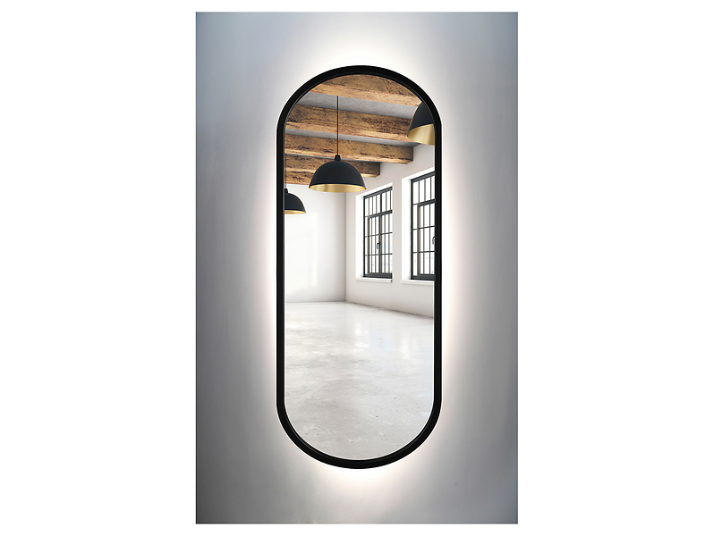 Lustro łazienkowe ścienne LED 45x80 cm bez włącznika czarne 54999