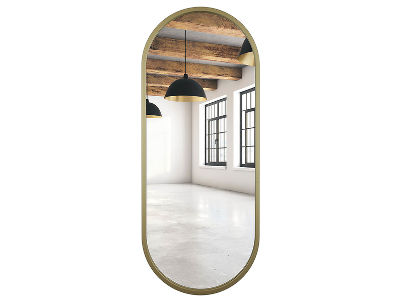 Lustro łazienkowe ścienne LED 50x115 cm bez włącznika złote 55031