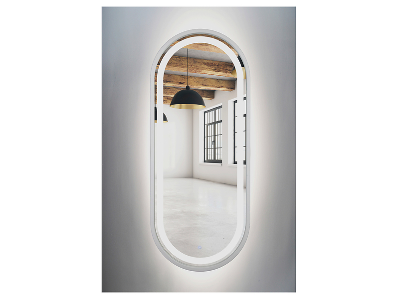 Lustro łazienkowe ścienne LED 50x115 cm białe 54931