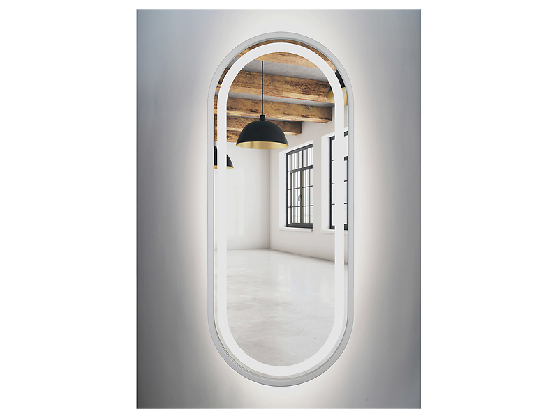 Lustro łazienkowe ścienne LED 50x85 cm bez włącznika białe 54974