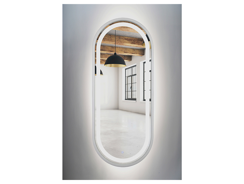 Lustro łazienkowe ścienne LED 60x125 cm białe 54937