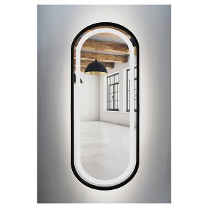 Lustro łazienkowe ścienne LED 60×125 cm czarne 54923 Lustro łazienkowe ścienne LED 60×125 cm czarne 54923