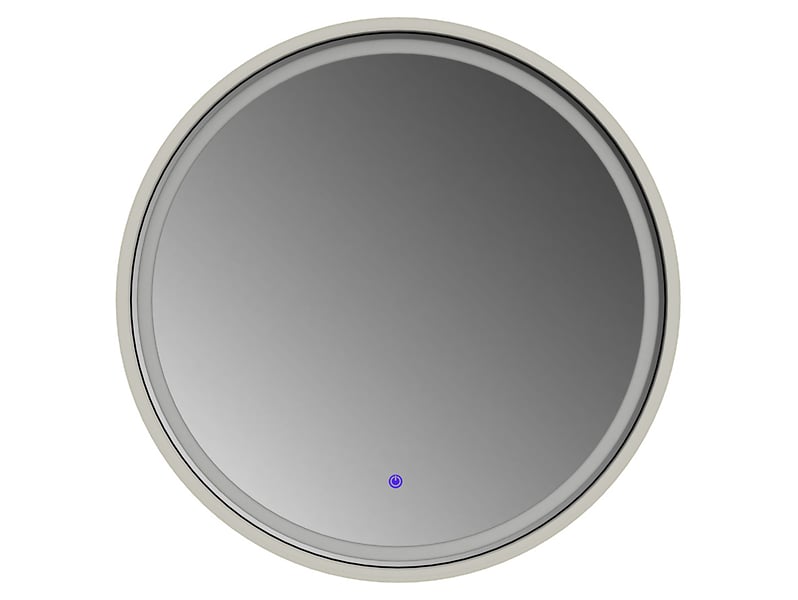 Lustro łazienkowe ścienne LED 65 cm piaskowane z włącznikiem białe 108680