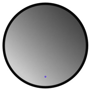 Lustro łazienkowe ścienne LED 70 cm bez piaskowania z włącznikiem czarne 108696 Lustro łazienkowe ścienne LED 70 cm bez piaskowania z włącznikiem czarne 108696