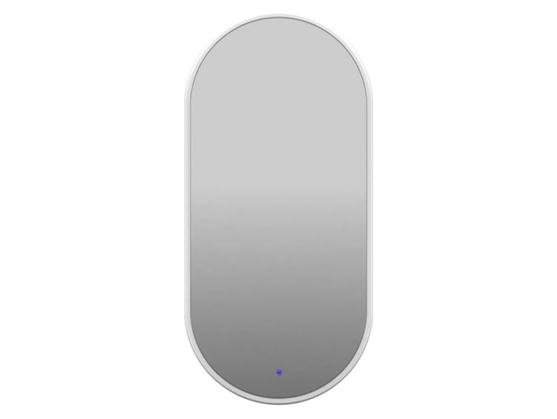 Lustro łazienkowe ścienne owalne LED 40x105 cm bez piaskowania z włącznikiem białe 108747