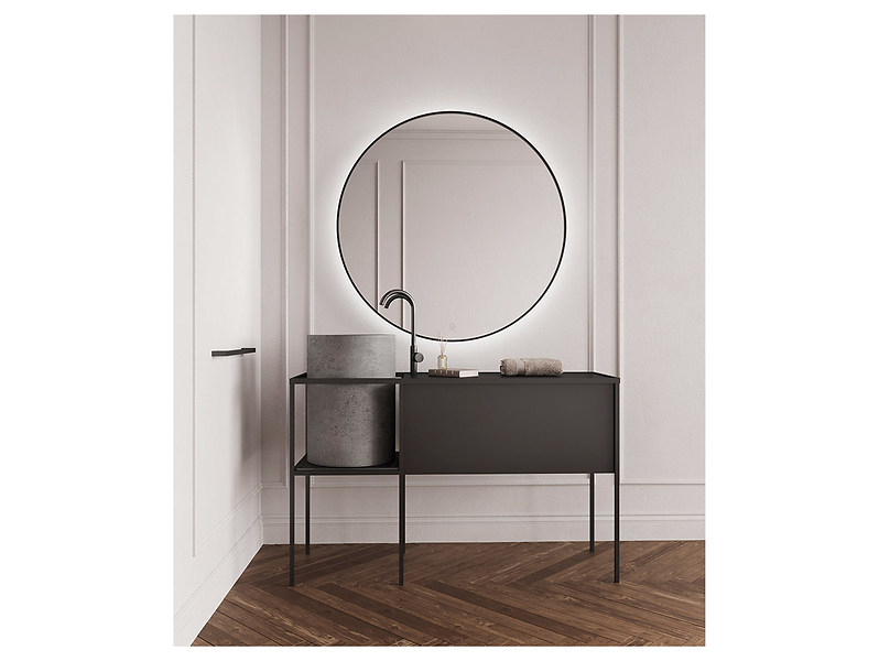 Lustro łazienkowe Valencia LED 80 cm czarne 46700