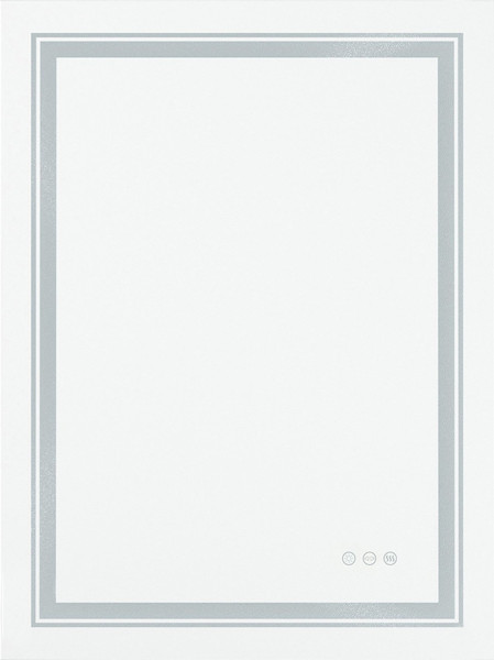 Lustro łazienkowe VERO 60x80cm srebrne z oświetleniem LED 1003205