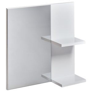 Lustro łazienkowe z 2 półkami białe 656228 Lustro łazienkowe z 2 półkami białe 656228