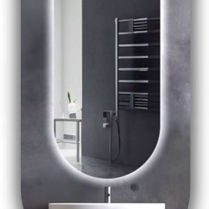 Lustro led 40×120 półowalne łazienkowe półowal podświetlane ledowe premium 740382 Lustro led 40×120 półowalne łazienkowe półowal podświetlane ledowe premium 740382