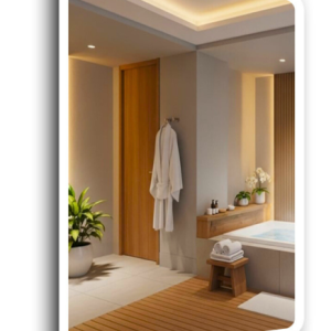 Lustro led 80×100 zaokrąglone rogi piaskowane podświetlane + cob 480 diod 937255 Lustro led 80×100 zaokrąglone rogi piaskowane podświetlane + cob 480 diod 937255