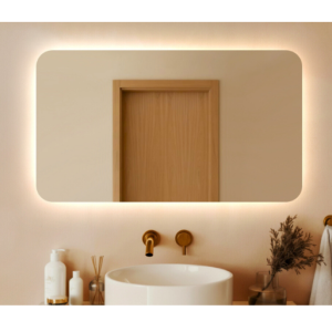 Lustro led 90×60 cm zaokrąglone rogi podświetlane ledowe + cob 480 diod/m 930244