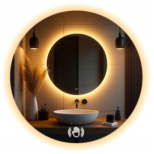Lustro led 95 cm okrągłe z włącznikiem sensorycznym bezdotykowe na ruch 753649