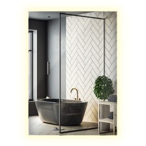 Lustro LED dekoracyjne do salonu neutralne światło 70 x 50 cm 892392 Lustro LED dekoracyjne do salonu neutralne światło 70 x 50 cm 892392