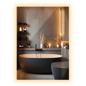Lustro LED dekoracyjne do wnętrz ciepłe światło designerskie 70 x 50 cm 892393 Lustro LED dekoracyjne do wnętrz ciepłe światło designerskie 70 x 50 cm 892393