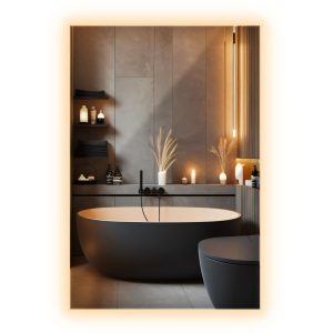 Lustro LED do łazienki z ciepłą barwą światła nowoczesne 60 x 40 cm 892399