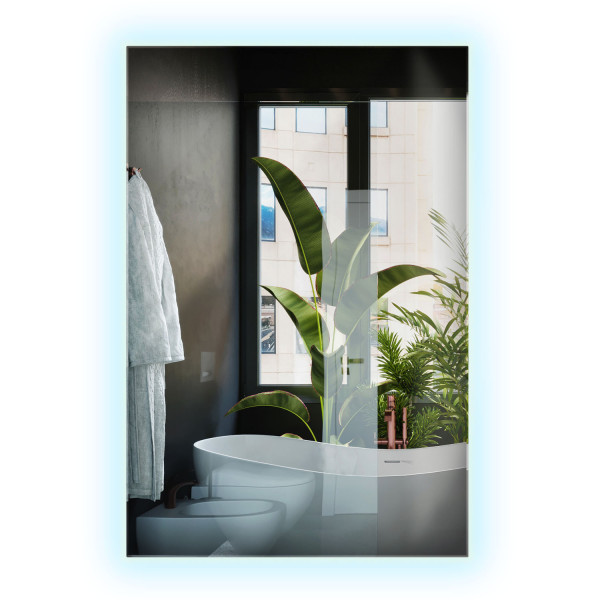 Lustro LED do łazienki z zimną barwą światła eleganckie 60 x 40 cm 892398
