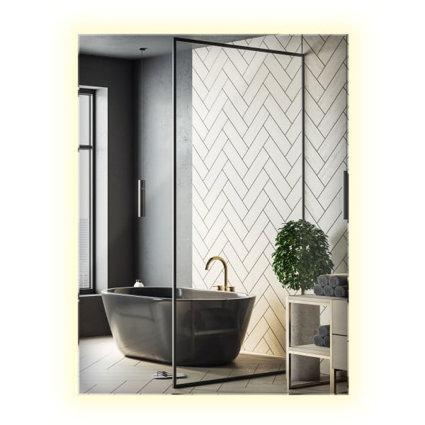 Lustro LED eleganckie designerskie z neutralnym światłem 80 x 60 cm 892400