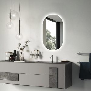 Lustro Led Minimalistyczne Do Makijażu Łazienki 70×40 cm 117413 Lustro Led Minimalistyczne Do Makijażu Łazienki 70×40 cm 117413