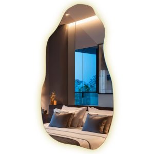 Lustro LED Nieregularne Na Ścianę 50 x 100 – neutralne 383128