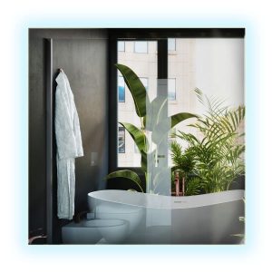 Lustro LED nowoczesne designerskie z zimnym światłem 50 x 50 cm 892389