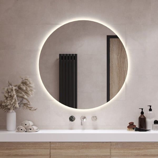 Lustro LED - Okrągłe - fi 70 cm - światło ciepłe 110796
