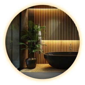 Lustro LED Podświetlane do Sypialni | Wallfluent | 50 cm | Ciepłe światło 735191