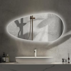Lustro Łezka Ciepłe Led Naścienne Łazienkowe 50×100 cm 117449 Lustro Łezka Ciepłe Led Naścienne Łazienkowe 50×100 cm 117449