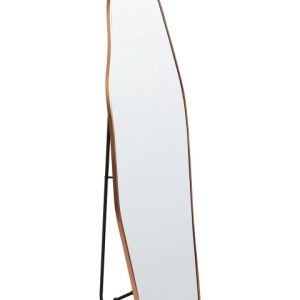 Lustro metalowe stojące z ramą 48×160 cm złote 281054 Lustro metalowe stojące z ramą 48×160 cm złote 281054