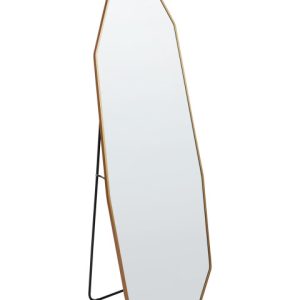 Lustro metalowe stojące z ramą 49×165 cm złote 281060 Lustro metalowe stojące z ramą 49×165 cm złote 281060