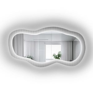 Lustro na szkle ornamentowym estriado z podświetleniem – LUXORA GLASORI LED 818228 Lustro na szkle ornamentowym estriado z podświetleniem – LUXORA GLASORI LED 818228