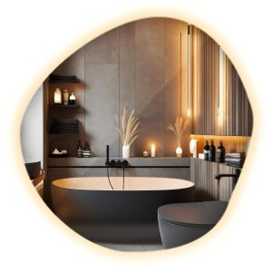 Lustro Nieregularne LED | 76,6 cm x 77,3 cm | Ciepłe światło | Wallfluent 735203 Lustro Nieregularne LED | 76,6 cm x 77,3 cm | Ciepłe światło | Wallfluent 735203