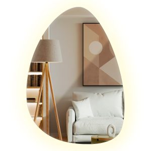 Lustro nieregularne LED owalne ścienne neutralna barwa 50×70 Tulup 1078455 Lustro nieregularne LED owalne ścienne neutralna barwa 50×70 Tulup 1078455