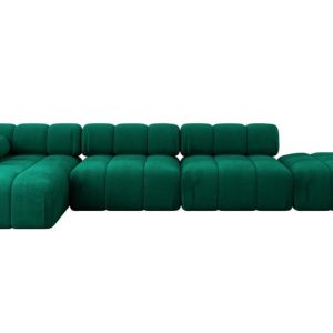 Narożnik lewostronny modułowy LIZUR-L2 380x160x70 cm Zielony 683297 Narożnik lewostronny modułowy LIZUR-L2 380x160x70 cm Zielony 683297